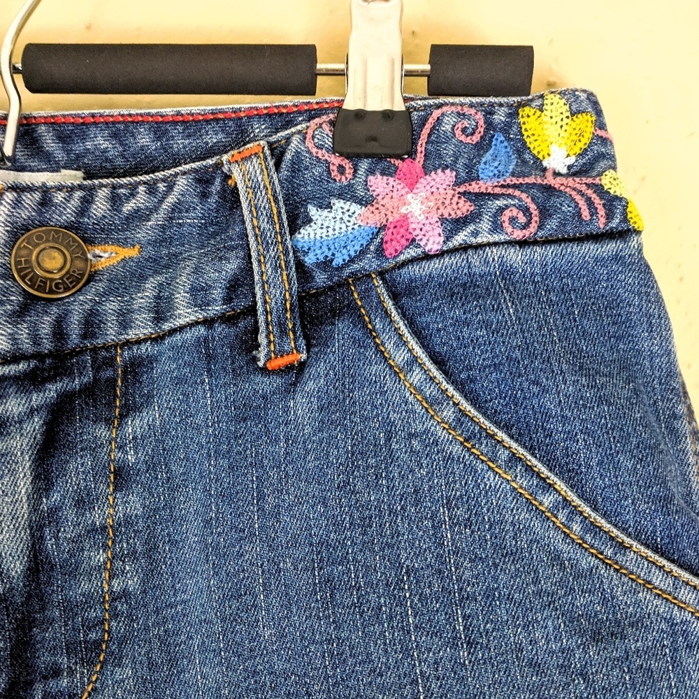 VTG Tommy Hifilger Floral Embroidered Capri - Picture 3 of 8
